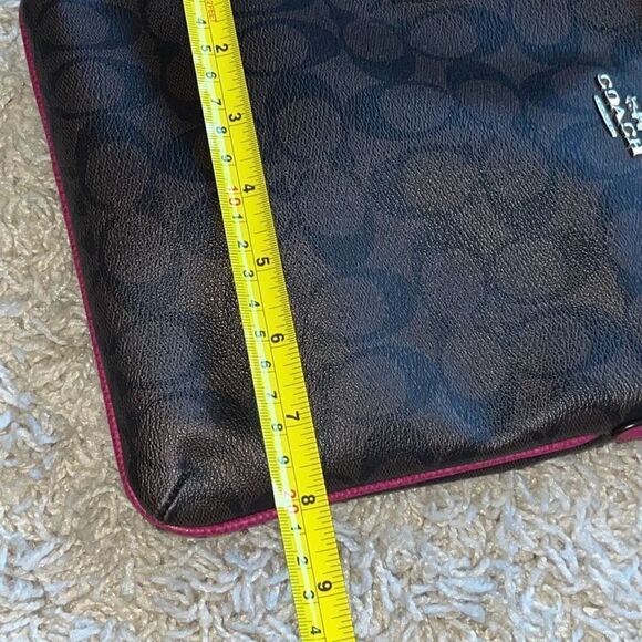 Coach Signature Crossbody Bag F35940 Brown & Pink Ruby - Picture 8 of 15